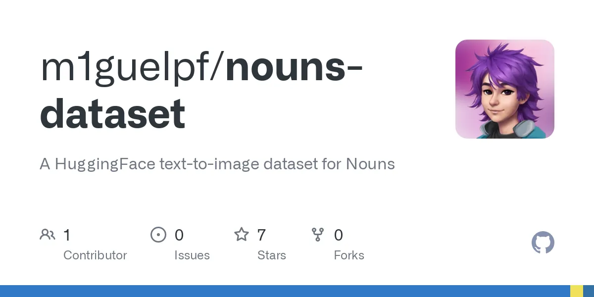 GitHub - m1guelpf/nouns-dataset: A HuggingFace text-to-image dataset for Nouns
