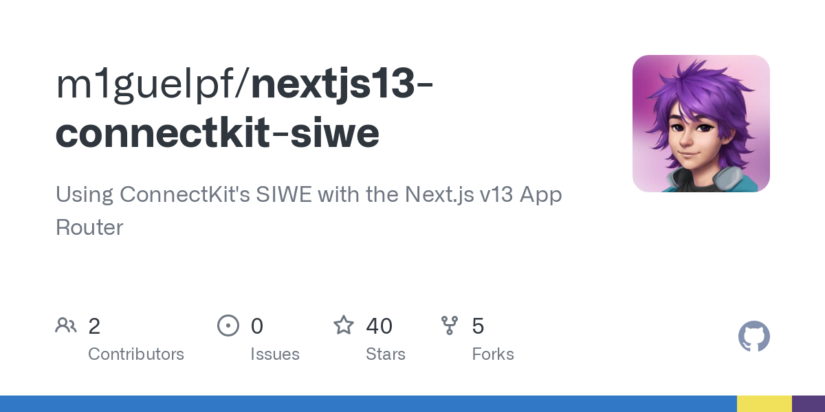 GitHub - m1guelpf/nextjs13-connectkit-siwe: Using ConnectKit's SIWE with the Next.js v13 App Router