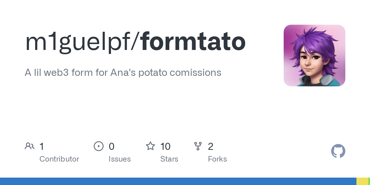 GitHub - m1guelpf/formtato: A lil web3 form for Ana's potato comissions