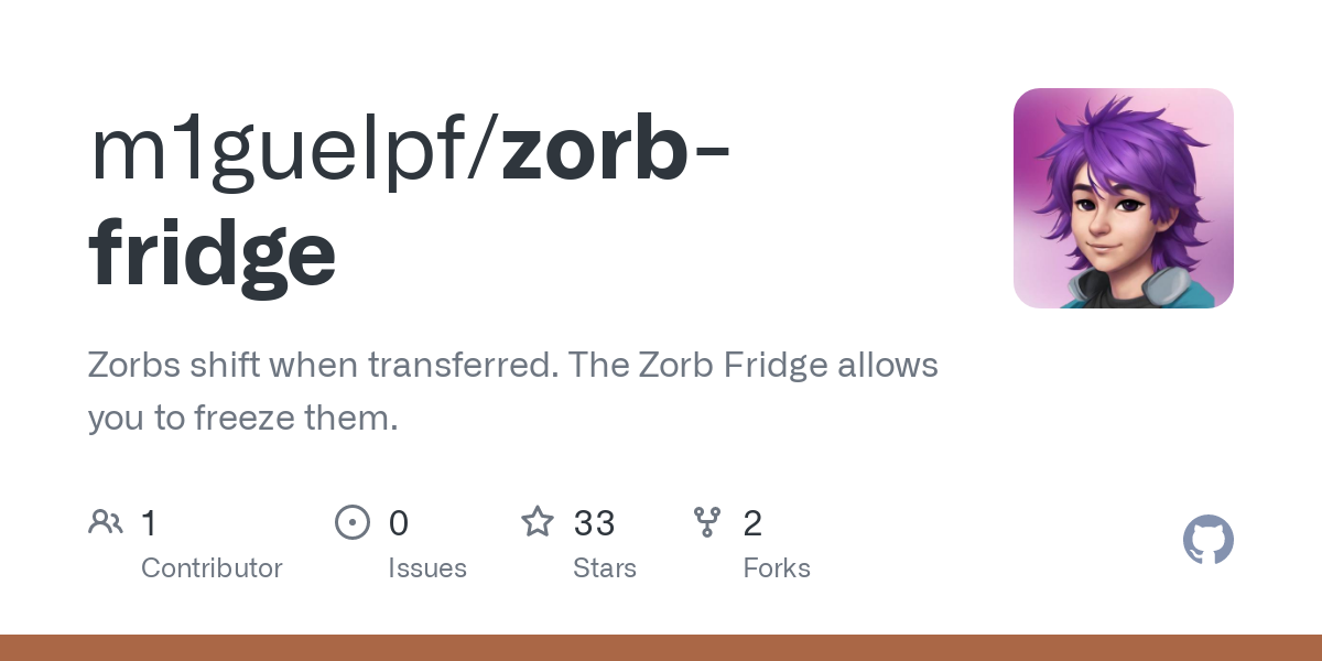 GitHub - m1guelpf/zorb-fridge: Zorbs shift when transferred. The Zorb Fridge allows you to freeze them.